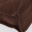 HERMES Her Line Tote PM Tote Bag Canvas Brown Silver Auth bs37214-15