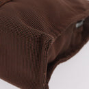 HERMES Her Line Tote PM Tote Bag Canvas Brown Silver Auth bs37214-16