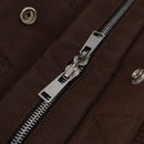 HERMES Her Line Tote PM Tote Bag Canvas Brown Silver Auth bs37214-10