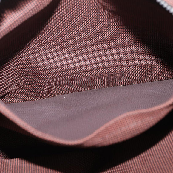 HERMES Her Line Tote PM Tote Bag Canvas Brown Silver Auth bs37214