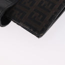 FENDI Zucchino Canvas Day Planner Cover Navy Silver Auth bs37215-16
