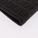 FENDI Zucchino Canvas Day Planner Cover Navy Silver Auth bs37215-17