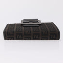 FENDI Zucchino Canvas Day Planner Cover Navy Silver Auth bs37215-4
