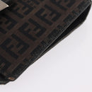 FENDI Zucchino Canvas Day Planner Cover Navy Silver Auth bs37215-6