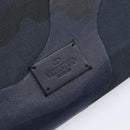 VALENTINO Long Wallet Canvas Navy Silver Auth bs37216-17
