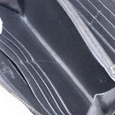 VALENTINO Long Wallet Canvas Navy Silver Auth bs37216-20