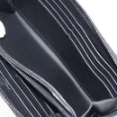 VALENTINO Long Wallet Canvas Navy Silver Auth bs37216-11
