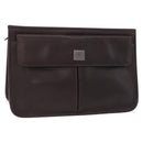 Gianni Versace Clutch Bag Leather Brown Auth bs37217-1