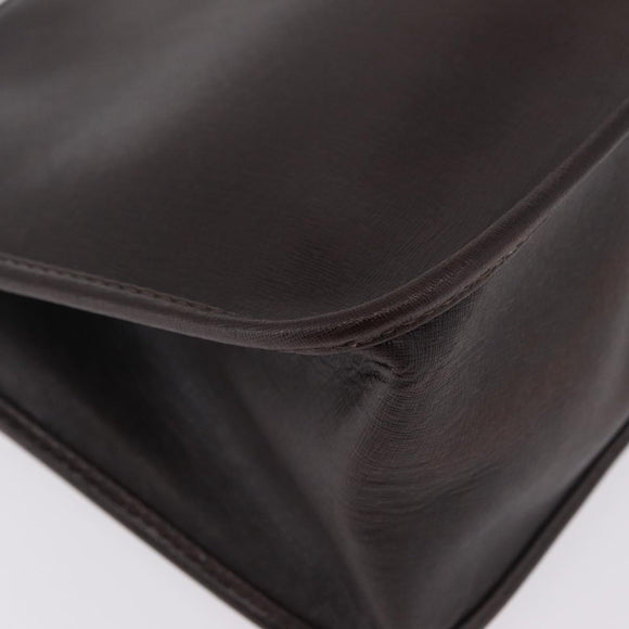 Gianni Versace Clutch Bag Leather Brown Auth bs37217