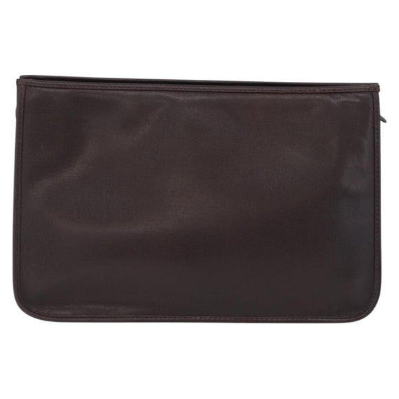 Gianni Versace Clutch Bag Leather Brown Auth bs37217