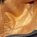 Gianni Versace Tote Bag Nylon Navy Gold Auth bs37218-12