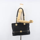 Gianni Versace Tote Bag Nylon Navy Gold Auth bs37218-26