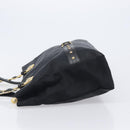 Gianni Versace Tote Bag Nylon Navy Gold Auth bs37218-4