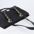 Gianni Versace Tote Bag Nylon Navy Gold Auth bs37218-6
