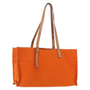 HERMES Etriviere Elan Shoulder Bag Canvas Orange Silver Auth bs37219-1