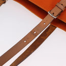 HERMES Etriviere Elan Shoulder Bag Canvas Orange Silver Auth bs37219-11