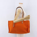 HERMES Etriviere Elan Shoulder Bag Canvas Orange Silver Auth bs37219-21