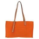 HERMES Etriviere Elan Shoulder Bag Canvas Orange Silver Auth bs37219-3