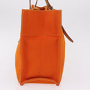HERMES Etriviere Elan Shoulder Bag Canvas Orange Silver Auth bs37219-5
