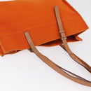HERMES Etriviere Elan Shoulder Bag Canvas Orange Silver Auth bs37219-6