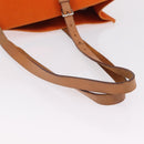 HERMES Etriviere Elan Shoulder Bag Canvas Orange Silver Auth bs37219-7