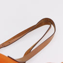HERMES Etriviere Elan Shoulder Bag Canvas Orange Silver Auth bs37219-8