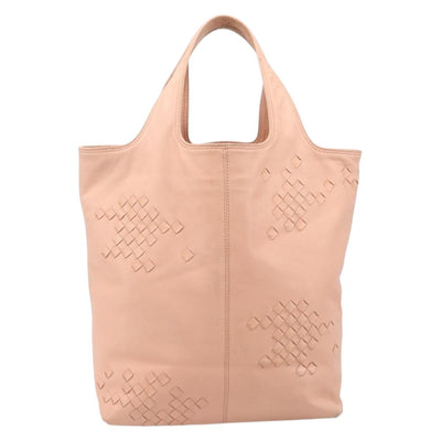 BOTTEGA VENETA INTRECCIATO Hand Bag Leather Pink 131673 Auth bs37220 - 0