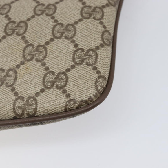 GUCCI GG Supreme Web Sherry Line Bag PVC Beige Gold 904 02 047 Auth bs37222