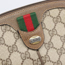 GUCCI GG Supreme Web Sherry Line Bag PVC Beige Gold 904 02 047 Auth bs37222-15