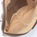 GUCCI GG Supreme Web Sherry Line Bag PVC Beige Gold 904 02 047 Auth bs37222-18
