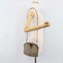 GUCCI GG Supreme Web Sherry Line Bag PVC Beige Gold 904 02 047 Auth bs37222-23