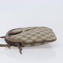 GUCCI GG Supreme Web Sherry Line Bag PVC Beige Gold 904 02 047 Auth bs37222-5