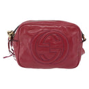 GUCCI Shoulder Bag Patent leather Pink Gold 308364 Auth bs37224-13