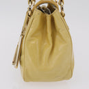 LOUIS VUITTON Cruise line Sac Bicolor Hand Bag Enamel Yellow M92547 Auth bs37225-6