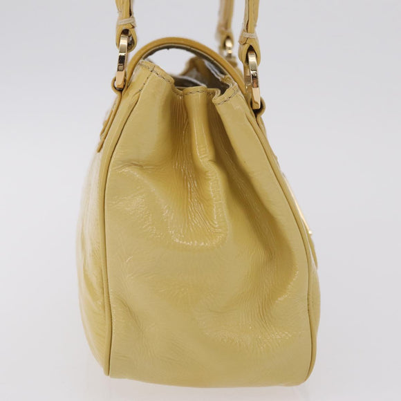LOUIS VUITTON Cruise line Sac Bicolor Hand Bag Enamel Yellow M92547 Auth bs37225
