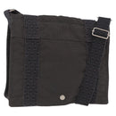 HERMES Her Line Bassus PM Shoulder Bag Canvas Gray Auth bs37227-1