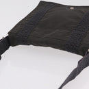 HERMES Her Line Bassus PM Shoulder Bag Canvas Gray Auth bs37227-6