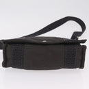 HERMES Her Line Bassus PM Shoulder Bag Canvas Gray Auth bs37227-5