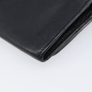 CELINE Long Wallet Leather Gold Black Auth bs37228-15