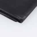 CELINE Long Wallet Leather Gold Black Auth bs37228-16