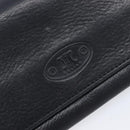 CELINE Long Wallet Leather Gold Black Auth bs37228-17