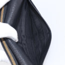 CELINE Long Wallet Leather Gold Black Auth bs37228-19
