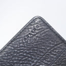 CELINE Long Wallet Leather Gold Black Auth bs37228-24