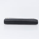 CELINE Long Wallet Leather Gold Black Auth bs37228-5