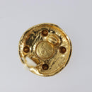CHANEL Earring Metal Gold Tone White CC Auth bs37230-7