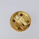 CHANEL Earring Metal Gold Tone White CC Auth bs37230-9