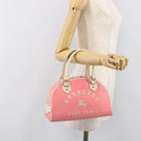 BURBERRY Hand Bag Nylon Pink Silver Auth bs37234-25