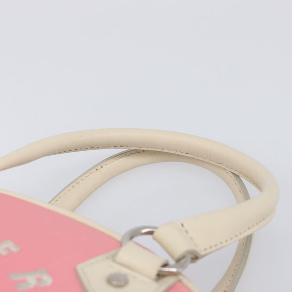 BURBERRY Hand Bag Nylon Pink Silver Auth bs37234