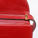 Christian Dior Hand Bag Leather 2way Red Gold Tone Auth bs37235-11