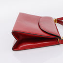 Christian Dior Hand Bag Leather 2way Red Gold Tone Auth bs37235-4